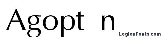 шрифт Agopt n, бесплатный шрифт Agopt n, предварительный просмотр шрифта Agopt n