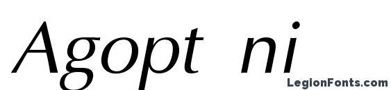 Шрифт Agopt ni, Типографические шрифты
