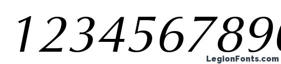 AGOptCyrillic Normal Italic Font, Number Fonts