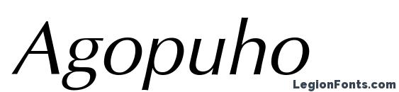 шрифт Agopuho, бесплатный шрифт Agopuho, предварительный просмотр шрифта Agopuho