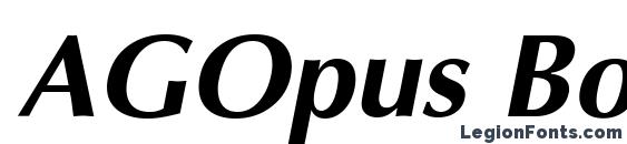 AGOpus Bold Oblique font, free AGOpus Bold Oblique font, preview AGOpus Bold Oblique font