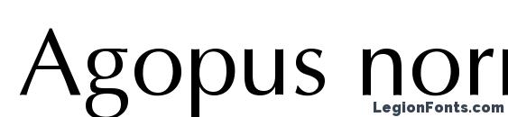 Agopus normal font, free Agopus normal font, preview Agopus normal font