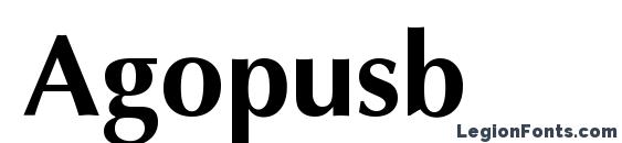 Agopusb font, free Agopusb font, preview Agopusb font