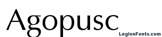 Agopusc font, free Agopusc font, preview Agopusc font