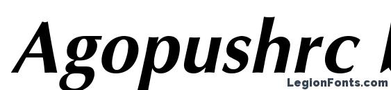 шрифт Agopushrc bolditalic, бесплатный шрифт Agopushrc bolditalic, предварительный просмотр шрифта Agopushrc bolditalic