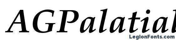 AGPalatial BoldItalic Font