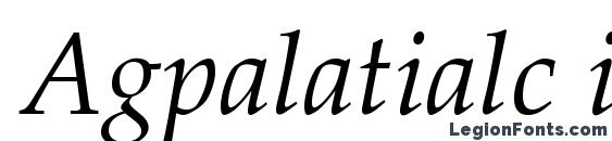 Agpalatialc italic Font