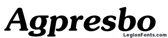 Agpresbo font, free Agpresbo font, preview Agpresbo font