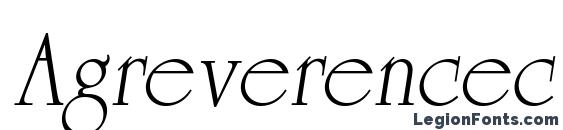 шрифт Agreverencec italic, бесплатный шрифт Agreverencec italic, предварительный просмотр шрифта Agreverencec italic
