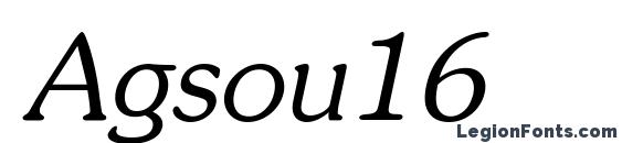 шрифт Agsou16, бесплатный шрифт Agsou16, предварительный просмотр шрифта Agsou16