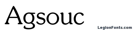 шрифт Agsouc, бесплатный шрифт Agsouc, предварительный просмотр шрифта Agsouc