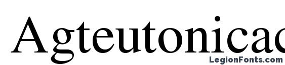 шрифт Agteutonicac, бесплатный шрифт Agteutonicac, предварительный просмотр шрифта Agteutonicac