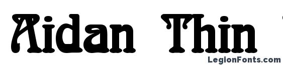 Aidan Thin Bold font, free Aidan Thin Bold font, preview Aidan Thin Bold font