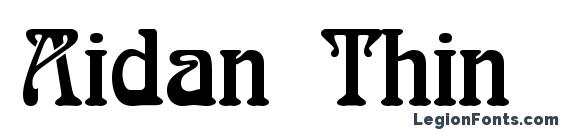 шрифт Aidan Thin Normal, бесплатный шрифт Aidan Thin Normal, предварительный просмотр шрифта Aidan Thin Normal