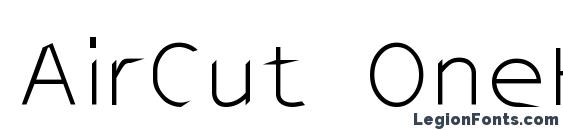 шрифт AirCut OneHundedandOne, бесплатный шрифт AirCut OneHundedandOne, предварительный просмотр шрифта AirCut OneHundedandOne