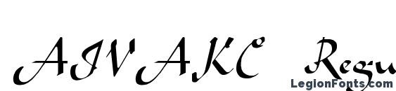 AIVAKC Regular Font, Cursive Fonts