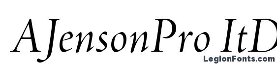 AJensonPro ItDisp font, free AJensonPro ItDisp font, preview AJensonPro ItDisp font