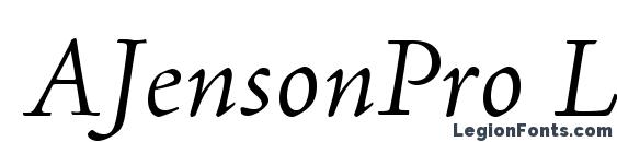 AJensonPro LtIt font, free AJensonPro LtIt font, preview AJensonPro LtIt font