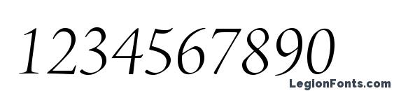 AJensonPro LtItDisp Font, Number Fonts