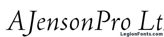 AJensonPro LtItSubh Font, Calligraphy Fonts