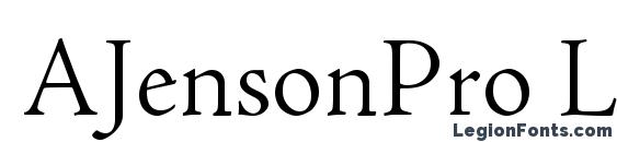 шрифт AJensonPro LtSubh, бесплатный шрифт AJensonPro LtSubh, предварительный просмотр шрифта AJensonPro LtSubh