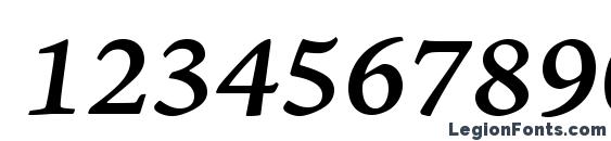 AJensonPro SemiboldItCapt Font, Number Fonts
