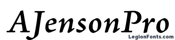 Шрифт AJensonPro SemiboldItCapt, Каллиграфические шрифты