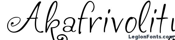 шрифт Akafrivolity, бесплатный шрифт Akafrivolity, предварительный просмотр шрифта Akafrivolity
