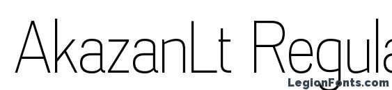 AkazanLt Regular font, free AkazanLt Regular font, preview AkazanLt Regular font