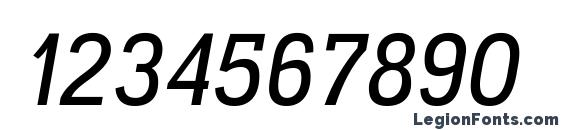 AkazanRg Italic Font, Number Fonts