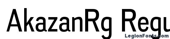 шрифт AkazanRg Regular, бесплатный шрифт AkazanRg Regular, предварительный просмотр шрифта AkazanRg Regular