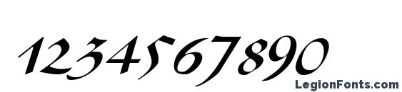 Aladdin Italic Font, Number Fonts