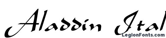 Aladdin Italic Font