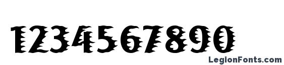 Albafire LT Regular Font, Number Fonts