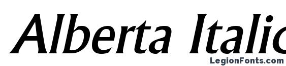 Alberta Italic font, free Alberta Italic font, preview Alberta Italic font