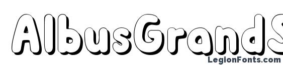 шрифт AlbusGrandShadow, бесплатный шрифт AlbusGrandShadow, предварительный просмотр шрифта AlbusGrandShadow