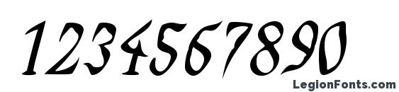 Alcoholica Italic Font, Number Fonts