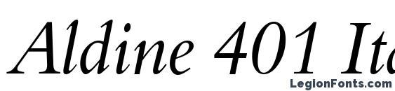 Aldine 401 Italic BT Font, Serif Fonts