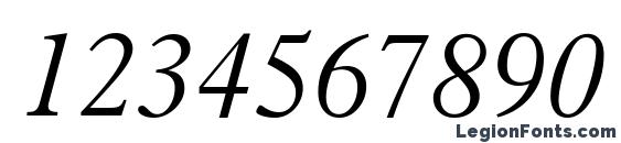 Aldine 721 Light Italic BT Font, Number Fonts