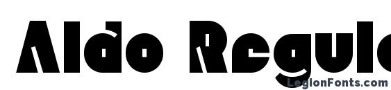 Aldo Regular font, free Aldo Regular font, preview Aldo Regular font