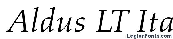 шрифт Aldus LT Italic, бесплатный шрифт Aldus LT Italic, предварительный просмотр шрифта Aldus LT Italic