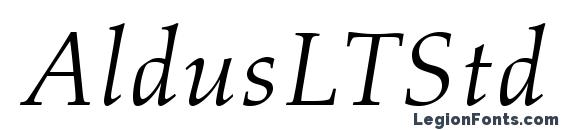шрифт AldusLTStd Italic, бесплатный шрифт AldusLTStd Italic, предварительный просмотр шрифта AldusLTStd Italic