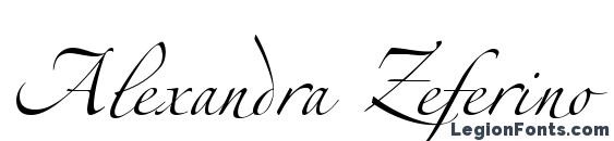 Шрифт Alexandra Zeferino Three, Каллиграфические шрифты