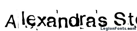 шрифт Alexandras Stempelkasten, бесплатный шрифт Alexandras Stempelkasten, предварительный просмотр шрифта Alexandras Stempelkasten