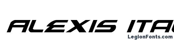 шрифт Alexis Italic, бесплатный шрифт Alexis Italic, предварительный просмотр шрифта Alexis Italic