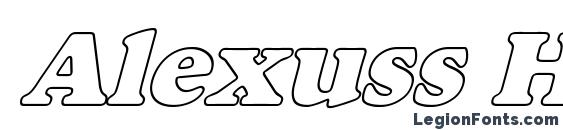 шрифт Alexuss Heavy Holl I Italic, бесплатный шрифт Alexuss Heavy Holl I Italic, предварительный просмотр шрифта Alexuss Heavy Holl I Italic