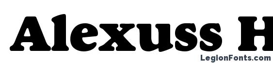 шрифт Alexuss Heavy, бесплатный шрифт Alexuss Heavy, предварительный просмотр шрифта Alexuss Heavy