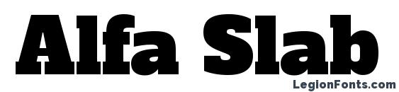 Alfa Slab One font, free Alfa Slab One font, preview Alfa Slab One font