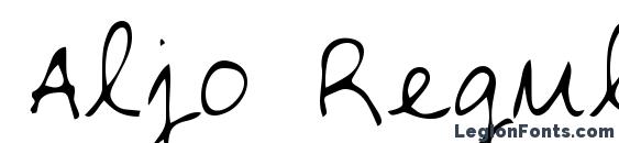 Aljo Regular font, free Aljo Regular font, preview Aljo Regular font