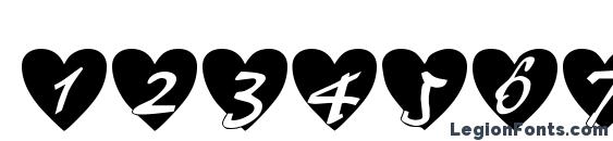 All Hearts Font, Number Fonts